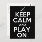 Behalt Ruhe und Spiel auf - Feldhockey Postkarte (Vorne/Hinten)