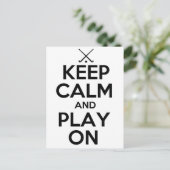 Behalt Ruhe und Spiel auf - Feldhockey Postkarte (Stehend Vorderseite)