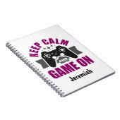 Behalt Ruhe und Spiel auf Notebook Notizblock (Rechte Seite)