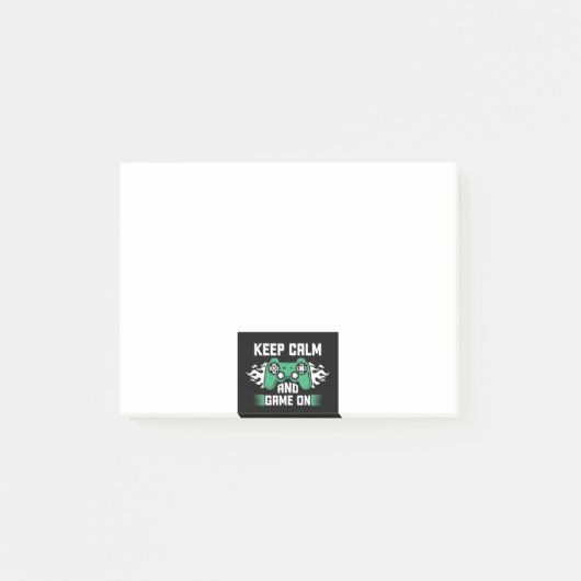 Behalt Ruhe und Spiel auf Post-it-Notizen Post-it Klebezettel (Vorderseite)