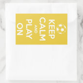 Behalt Ruhe und spiele auf gelben Stickern Rechteckiger Aufkleber (Tasche)