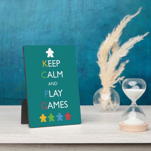 Behalt Ruhe und Spiele | Boardgame Lover Fotoplatte (Seite)