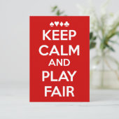 Behalt Ruhe und spiele fair (Stehend Vorderseite)
