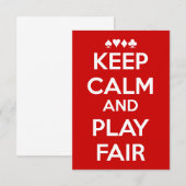 Behalt Ruhe und spiele fair (Vorne/Hinten)
