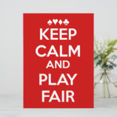 Behalt Ruhe und spiele fair (Stehend Vorderseite)