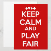 Behalt Ruhe und spiele fair (Vorne/Hinten)