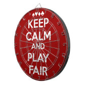 Behalt Ruhe und spiele fair Dartscheibe (Vorderseite rechts)