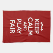 Behalt Ruhe und spiele fair Handtuch (Horizontal)