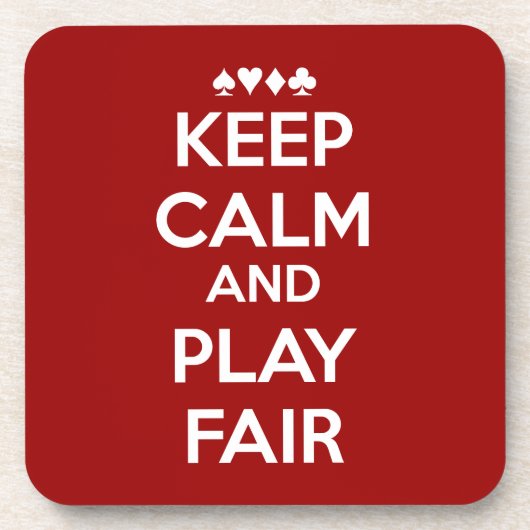 Behalt Ruhe und spiele fair Untersetzer (Vorderseite)