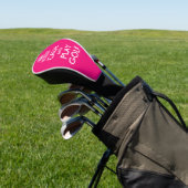 Behalt Ruhe und spiele Golfspass Rosa Fahrerdeckel Golf Headcover (In SItu)