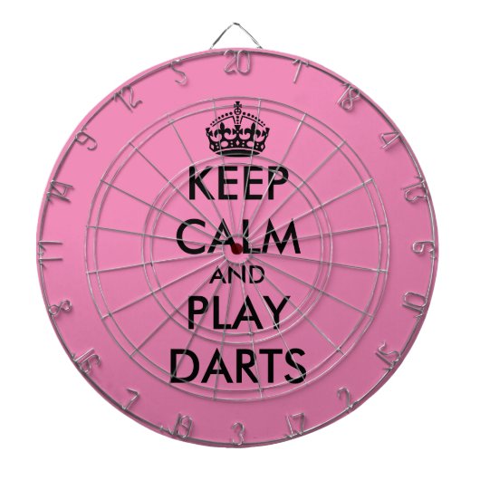 Behalt Ruhe und spiele lustige rosa Dartboard Dartscheibe (vorne)