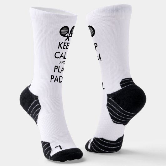 Behalt Ruhe und spiele Padel sportliche Crew Socke (Gewinkelt)