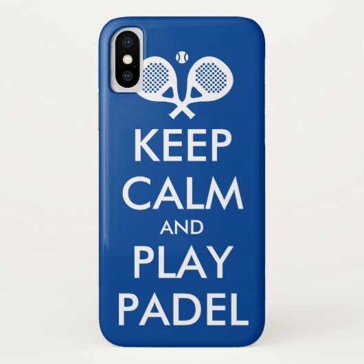 Behalt Ruhe und spiele pdel Tennis iPhone X Cover (Rückseite)