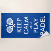 Behalt Ruhe und spiele pdel Tennishandtuch Strandtuch (Vorderseite)