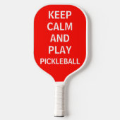 Behalt Ruhe und spiele Pickleball Funny Schläger (Rückseite)