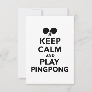 Behalt Ruhe und spiele Ping Pong
