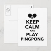 Behalt Ruhe und spiele Ping Pong Postkarte (Vorne/Hinten)