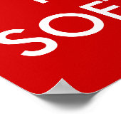 Behalt Ruhe und spiele Softball Poster (Ecke)