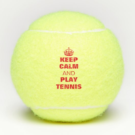 Behalt Ruhe und spiele Tennis Ball (Marke Penn) (Vorderseite)