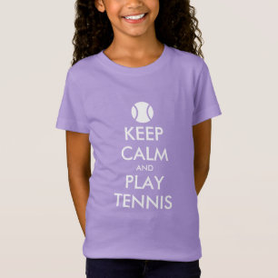 Behalt Ruhe und spiele Tennis-Kind nicht Shirt für