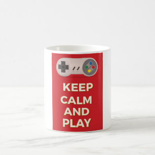 Behalt Ruhe und spiele Vintage Poster Kaffeetasse