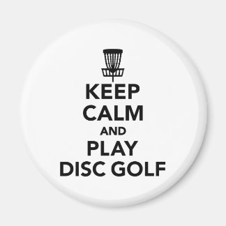 Behalt Ruhe und spielte Disc Golf Magnet