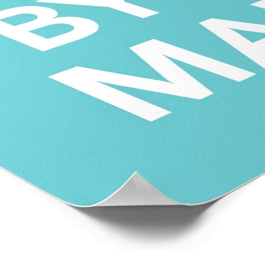 Behalt Ruhe und Stand am Manateprint Poster (Ecke)