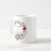 Behalt Ruhe und Stich beim Knittern Kaffeetasse (Vorderseite Links)