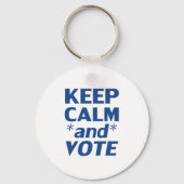 "Behalt Ruhe und Stimme", blau weiß Schlüsselanhänger (Vorderseite)