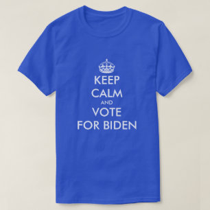 Behalt Ruhe und stimme für Biden-Demokratisches P T-Shirt