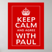 Behalt Ruhe und stimme Paul zu Poster (Vorne)