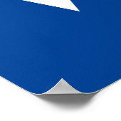 "Behalt Ruhe und Stimme" weiß, blau Poster (Ecke)