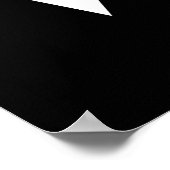 "Behalt Ruhe und Stimme" weiß, schwarz Poster (Ecke)