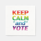 behalt Ruhe und stimmte Regenbogengradienten Typog Serviette (Vorderseite)