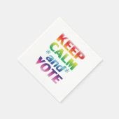 behalt Ruhe und stimmte Regenbogengradienten Typog Serviette (Ecke)