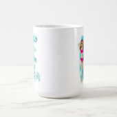 Behalt Ruhe und surfe auf brünettem Mädchen Kaffeetasse (Mittel)