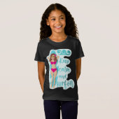 Behalt Ruhe und surfe auf brünettem T - Shirt (Vorne ganz)