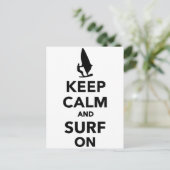 Behalt Ruhe und surfe auf Postkarte (Stehend Vorderseite)
