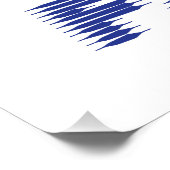 Behalt Ruhe und Swim Fast Funny Fin Poster (Ecke)