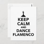 Behalt Ruhe und Tanz Flamenco Postkarte (Vorne/Hinten)