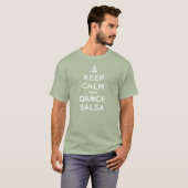 Behalt Ruhe und Tanz Salsa T-Shirt (Vorne ganz)