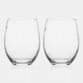 Behalt Ruhe und tauche auf, Anchor Navy Blau Weinglas Ohne Stiel (Links)