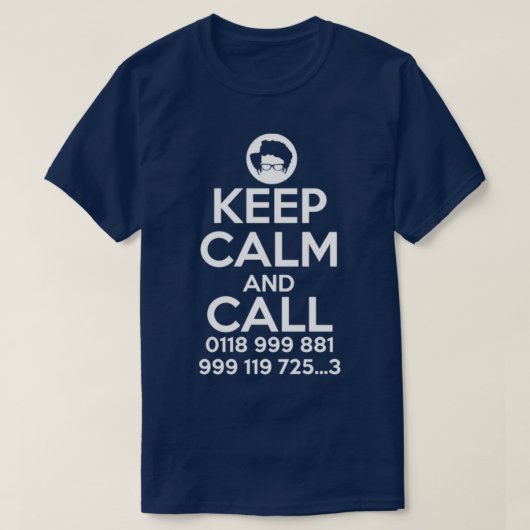 Behalt Ruhe und telefonisch unter 0118 999 881 999 T-Shirt (Design vorne)