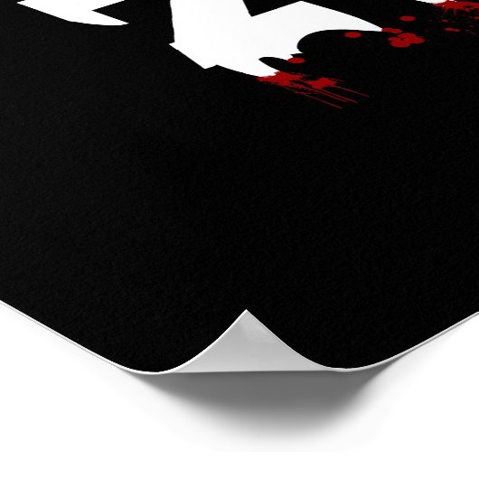 Behalt Ruhe und töte Zombies Funny Poster (Ecke)