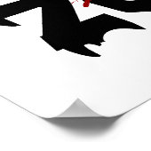 Behalt Ruhe und töte Zombies Weißes Poster (Ecke)