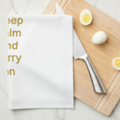 Behalt Ruhe und trage das Küchentuch der Königin (Viertel Falte)