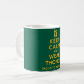 Behalt Ruhe und trage Dinge! Kaffeetasse (Vorderseite Links)
