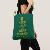 Behalt Ruhe und trage Dinge! Tasche (Von Nahem)
