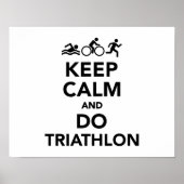 Behalt Ruhe und triathlon Poster (Vorne)