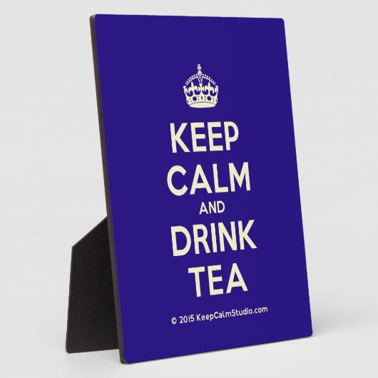 Behalt Ruhe und Trink Tee Fotoplatte (Seite)